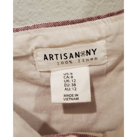 ARTISAN NY Linen Striped Sleeveless Dress - Picture 2 of 3